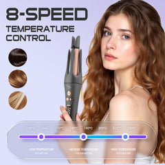 Auto Hair Curler with Ceramic-Aluminum Barrel - 360° Rotating Cord for Salon-Quality, Hair-Protecting Curls at Home