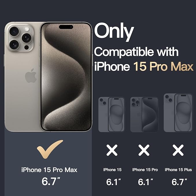 MagSafe Compatible Magnetic Phone Case with Camera Control | Military-Grade Shock Protection for iPhone 15, 15 Plus, 15 Pro, 15 Pro Max – Includes Free Screen Protector