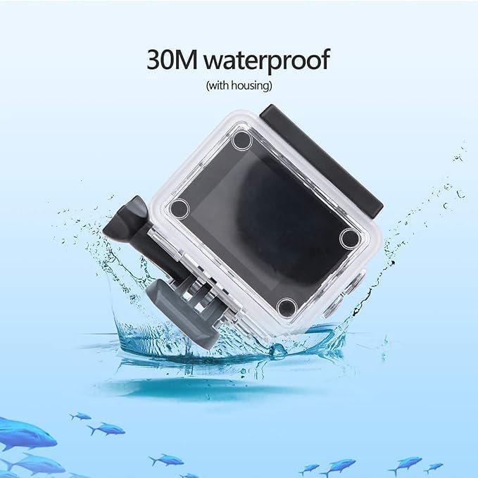 HD 1080P Outdoor WiFi Sports Camera with Waterproof Housing & Accessory Kit – 140° Wide Angle Lens for Adventure Sports