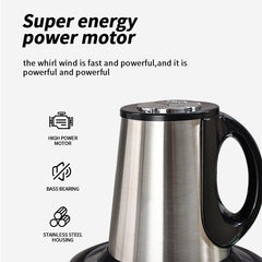 Stainless Steel Electric Blender & Meat Grinder - Portable Multifunction Food Processor for Kitchen, Safe & Low-Noise