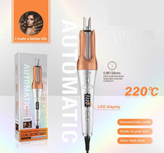 Auto Hair Curler with Ceramic-Aluminum Barrel - 360° Rotating Cord for Salon-Quality, Hair-Protecting Curls at Home