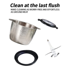 Stainless Steel Electric Blender & Meat Grinder - Portable Multifunction Food Processor for Kitchen, Safe & Low-Noise