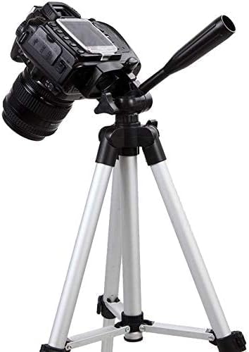 ETH-337: Black and Silver 50-Inch Camera Tripod Stand for Canon EOS Series (1100D, 500D, 550D, 600D)