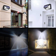 Waterproof Outdoor Motion Sensor Infrared Wall Lamp | 100 LED Solar-Powered Garden Sensor Light | IP65 Water-Resistant Bright Outdoor Lighting for Garden, Patio, and Yard