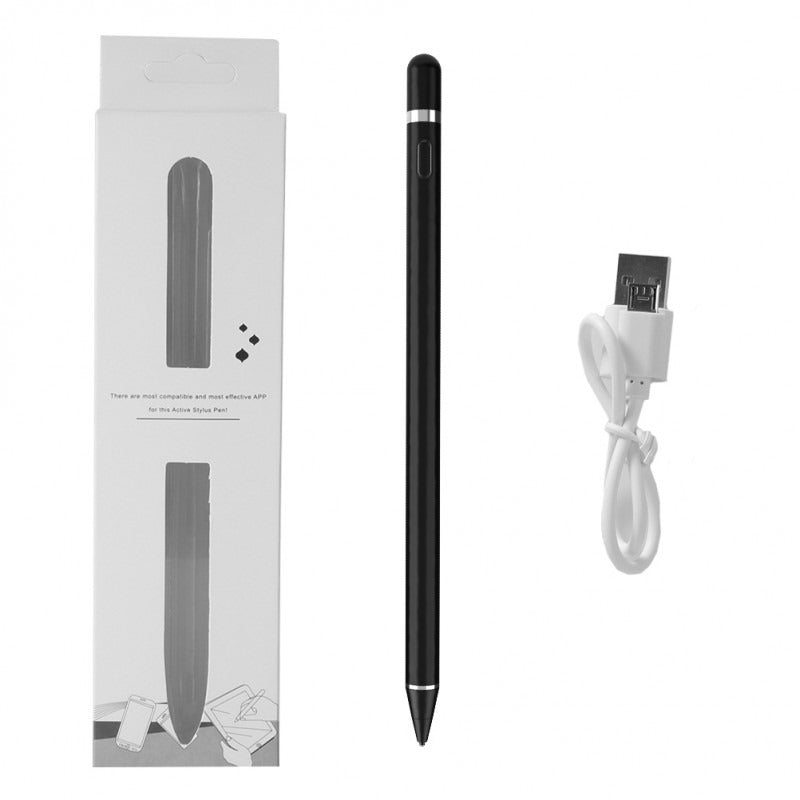 Digital Active Stylus Pen - Compatible with iPad, iPhone & Android, Palm Rejection, Precision Drawing & Writing (Black)