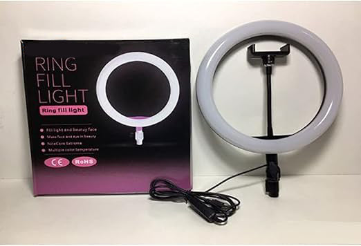Ring Fill Light for TikTok Videos | Adjustable LED Ring Light with Phone Holder | Perfect for Streaming, Vlogging, and Content Creation