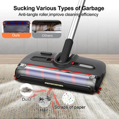 Wireless Electric Sweeper Carpet Cleaner - Handheld Portable Floor Cleaning Machine with Rotating Mop for Household Use