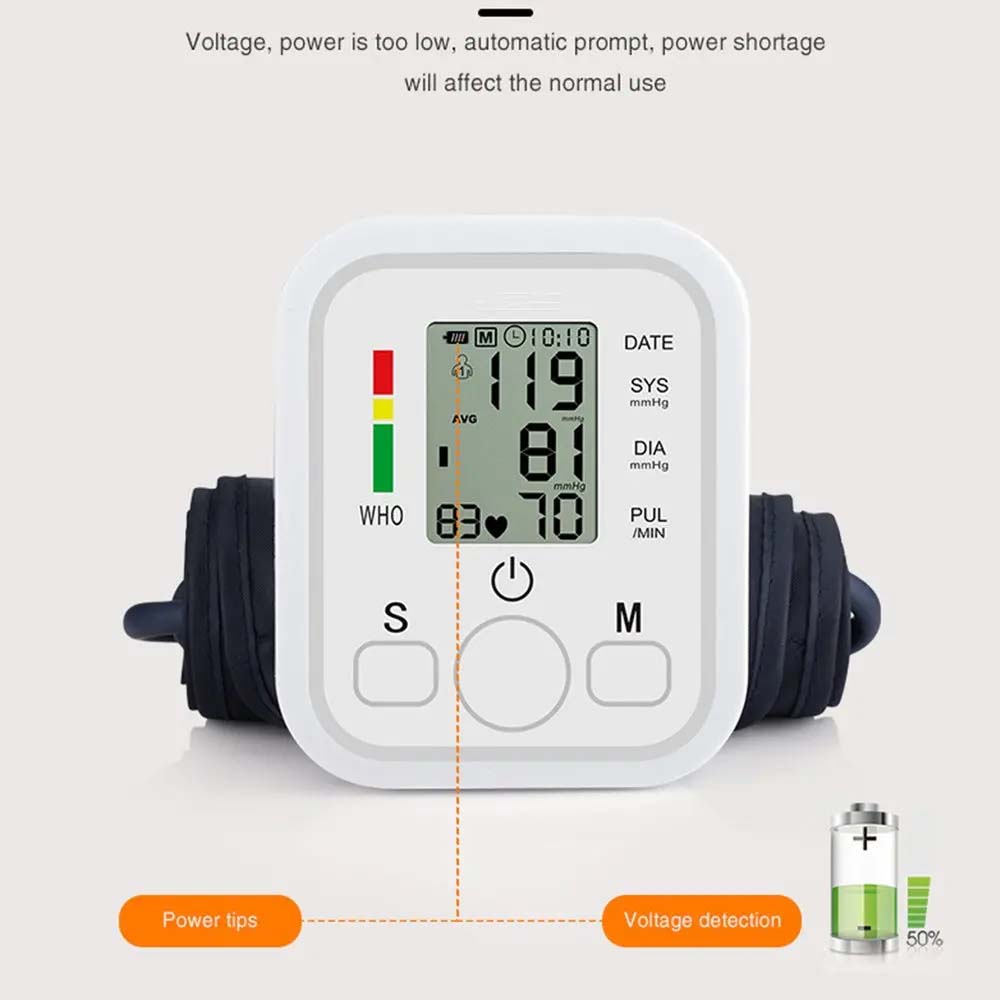 Digital Tensiometer - Automatic Arm Blood Pressure Monitor with Heart Rate Measurement, Professional Medical Equipment