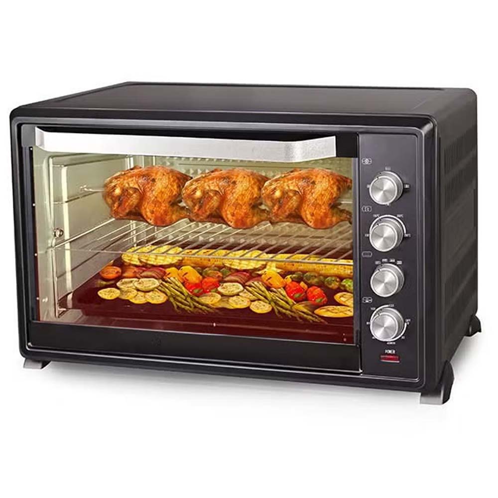 55L Electric Countertop Oven OE-1419 w/ Rotisserie & Convection - Auto Shut-Off, Stainless Steel Heating for Baking/Toasting/Broiling