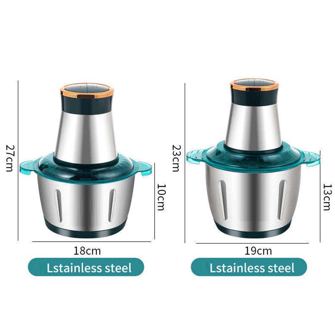 Electric Meat Grinder & Chopper 2-speed mincer with 3L stainless steel capacity. Multi-function food processor & kitchen slicer.