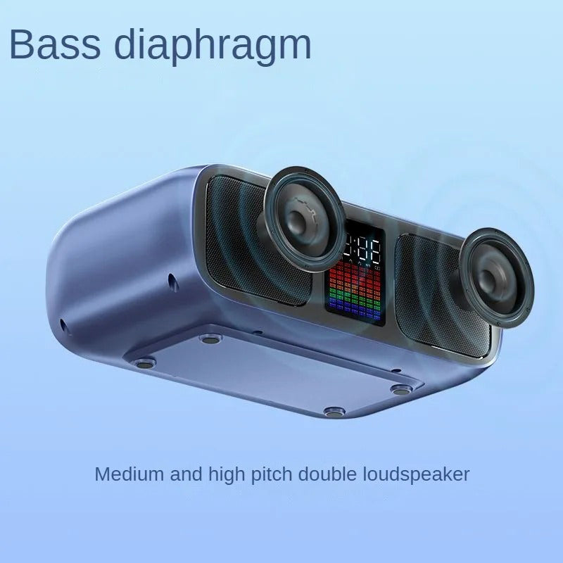 S39 Karaoke Speaker | Dual Horns, Wireless Dual Microphones | Mobile Entertainment & TV Karaoke All-In-One (Grey)