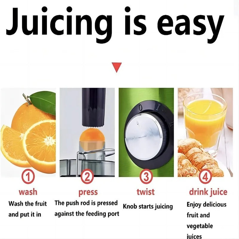 Multifunctional 800W Centrifugal Juicer Machine with Anti-Drip & Anti-Slip Design, 2-Speed Juicer for Fruits & Vegetables – Fast Juice Extraction