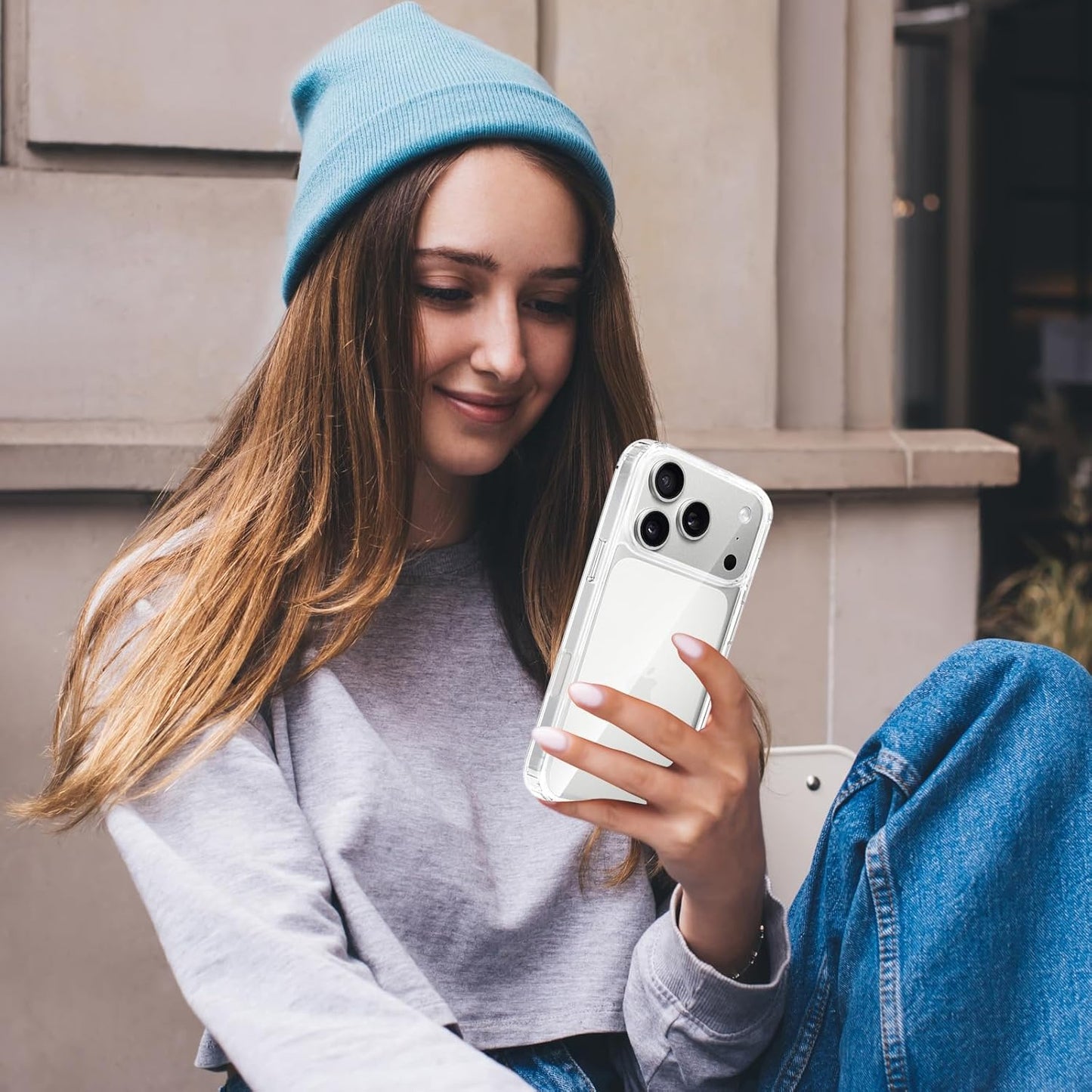 Crystal Clear Case for iPhone 17 Pro 6.3" (2025) - Anti-Yellowing Hard Back, Slim Shockproof Bumper, Wireless Charging Compatible