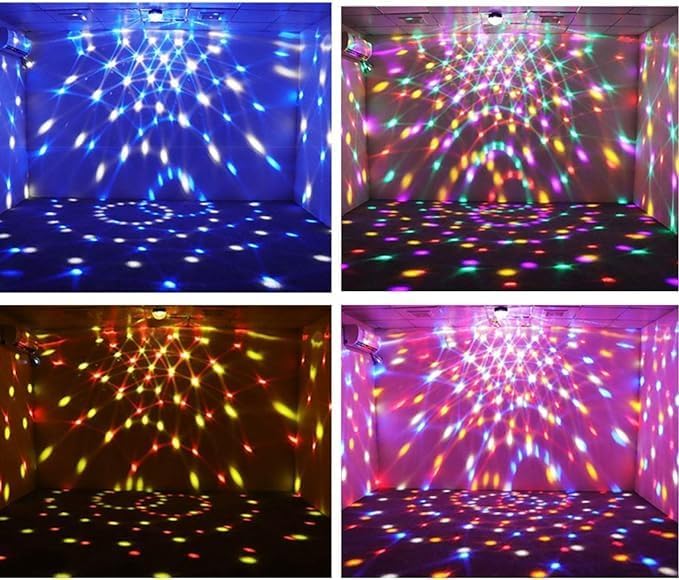 LED Disco Lights Party Lights | Rotating Crystal Magic Ball Lights for the Ultimate Party Atmosphere | Colorful Lighting for Any Occasion