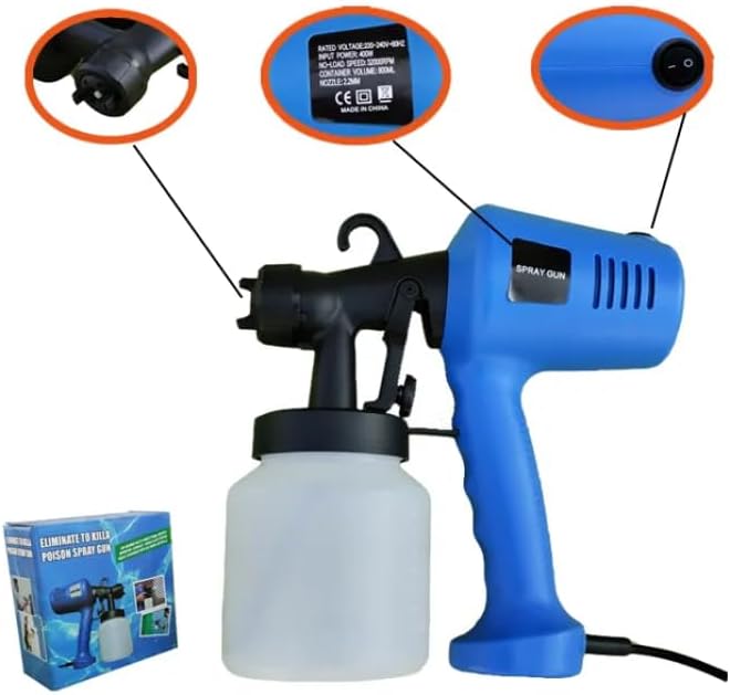 400W Electric Paint Sprayer Gun – Airbrush Spray Gun for Home Painting
