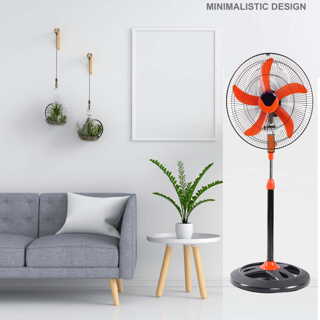 MSFV-1820 18" Luxury Stand Fan - 5-Speed Remote Control, Ultra-Quiet 25dB, Adjustable Height for Home/Office