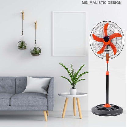 MSFV-1820 18" Luxury Stand Fan - 5-Speed Remote Control, Ultra-Quiet 25dB, Adjustable Height for Home/Office