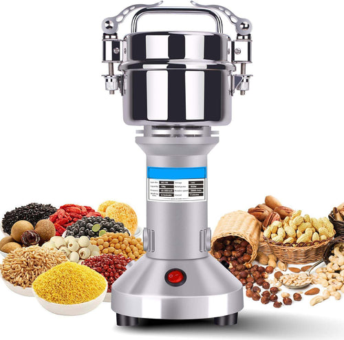 1000W Commercial Grain Mill Grinder - 200g Capacity, Superfine Flour & Spice Grinder for Home Use, High-Speed Electric Mill