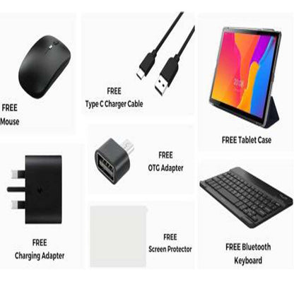 Tab 10 Pro Android Tablet – 10.1 Inch Display, 8GB RAM, 512GB ROM, 8000 mAh Battery, Octa-Core Processor, Dual Camera, Black