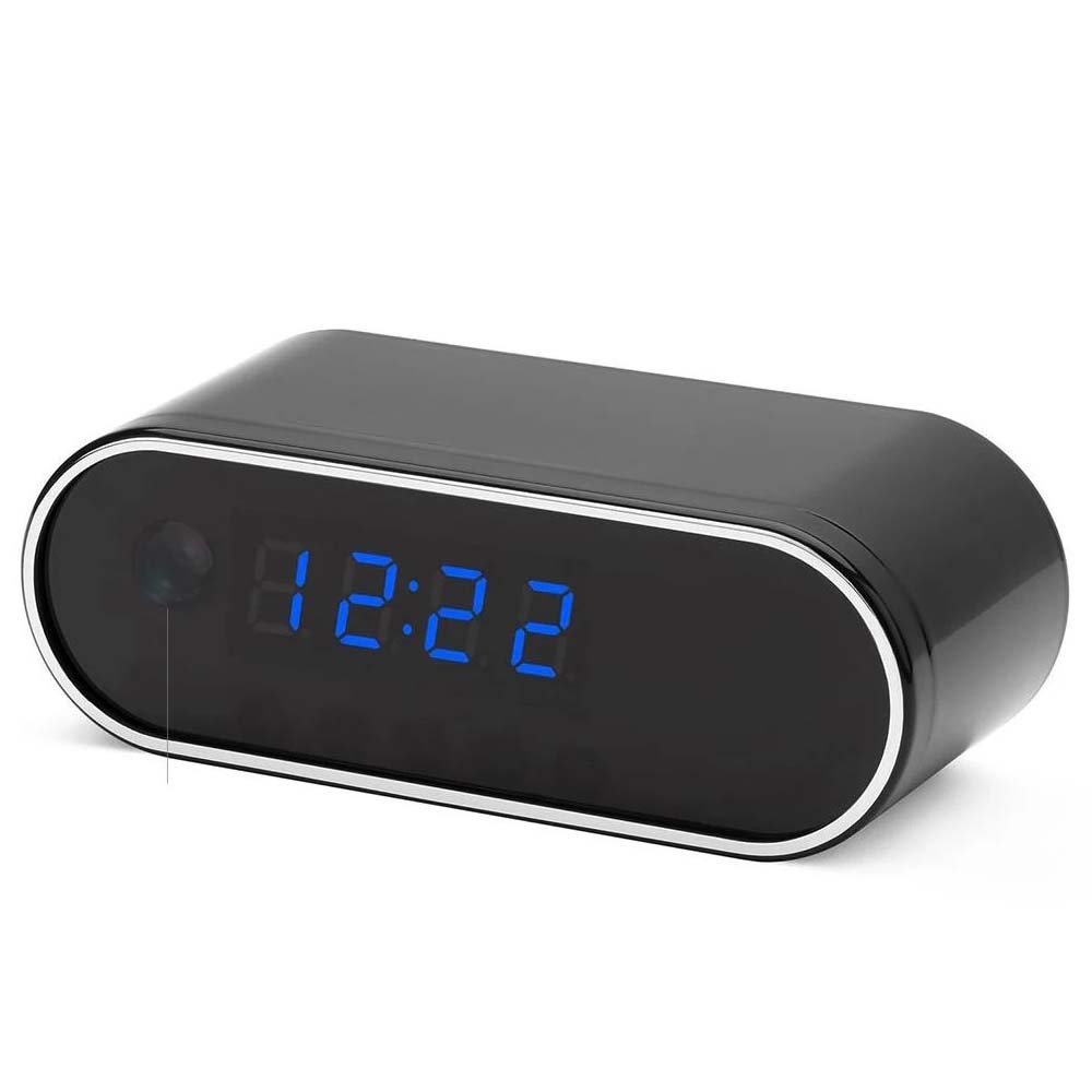 Wireless WiFi Table Clock – 1080P HD Mini Camera with Alarm, IR Night Vision, and Home Security DVR