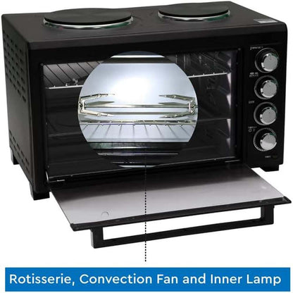 OE-1415 35L Electric Oven Toaster Grill - 6-in-1 Countertop Oven with Convection, Rotisserie & Pizza Function