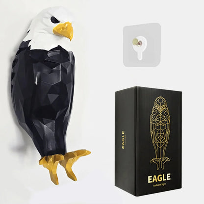 3D Bald Eagle Wall Night Light - Wings of Light, Realistic Wing-Shaped LED Decoration for Bedroom, Living Room, Study