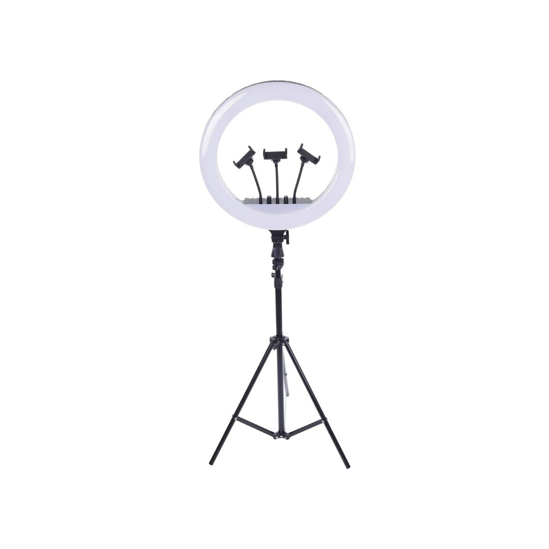 21-Inch Selfie Ring Light with Tripod Stand – Adjustable Photographic Lamp with 3 Mobile Holders