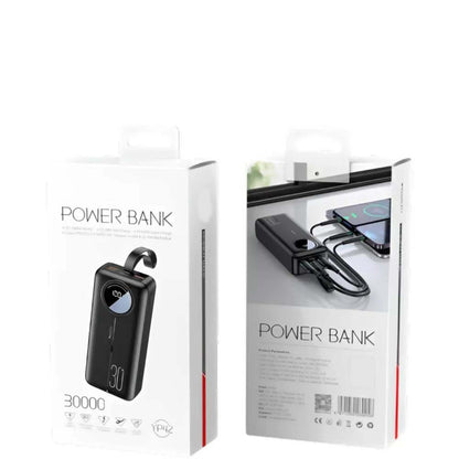 LCD Digital Display Power Bank – 30000mAh Portable Charger with Fast Charging