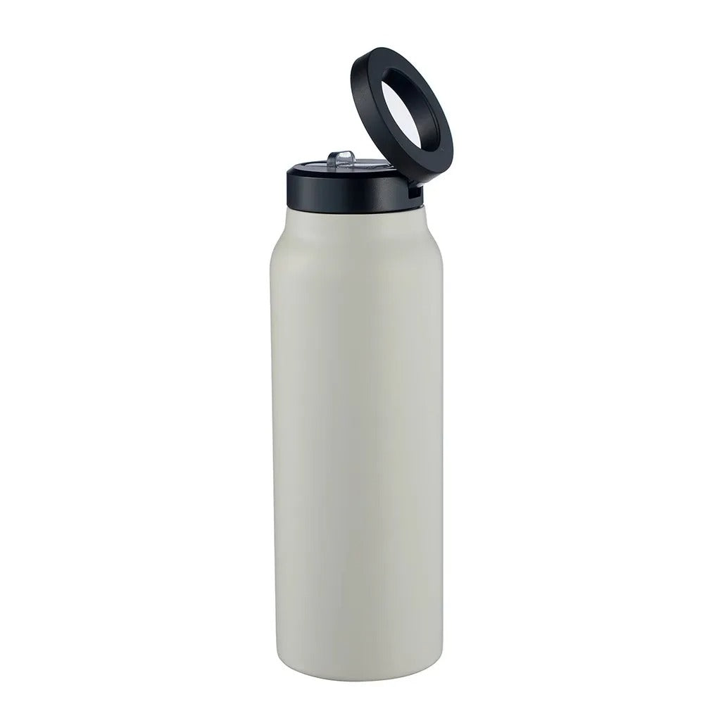 Stainless Steel Magnetic Vacuum Flask | Sports Water Bottle & Mobile Phone Holder | Portable Outdoor Thermal Insulation Cup