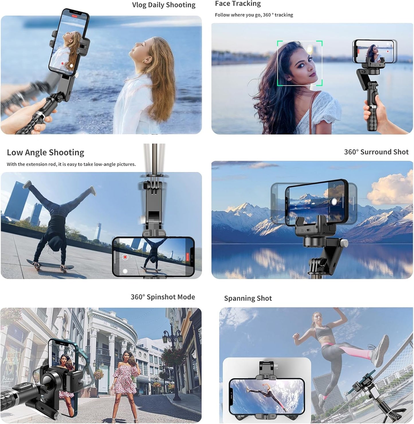 Q18 Mobile Phone Selfie Stick – Anti-Shake Hand-Held Single-Axis Gimbal Stabilizer with Fill Light for Live Broadcast