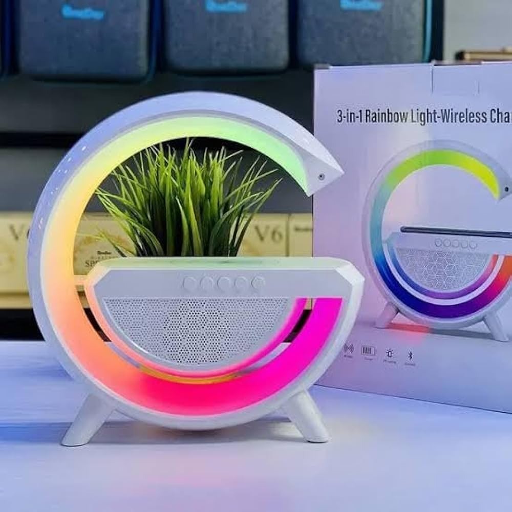 3-in-1 Night LED Desk Lamp | Bluetooth Speaker with 15W Wireless Charging