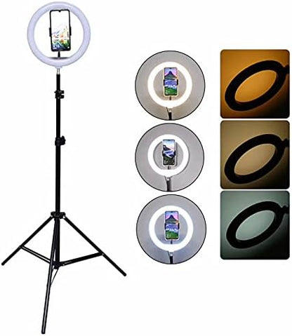 Ring Fill Light for TikTok Videos | Adjustable LED Ring Light with Phone Holder | Perfect for Streaming, Vlogging, and Content Creation