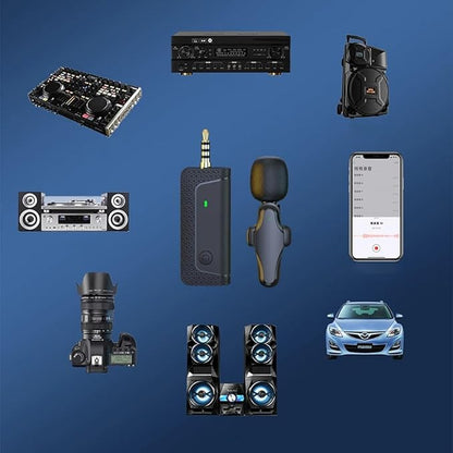 K35 Pro Wireless Lavalier Microphone (2023-24) – Dual-Mic System with Noise Reduction & 3.5mm AUX Compatibility