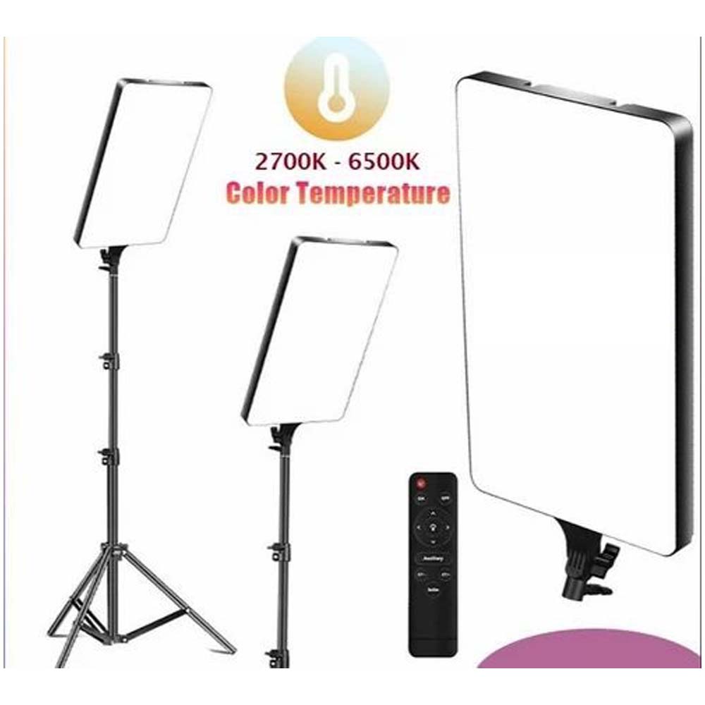 RL-19 Inch LED Panel Soft Light with LED Stand | 100W Ultra Bright Video Light for Photography & Tripod Setup | Adjustable Color & Brightness