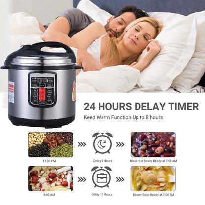 10L Smart Multi-Cooker - High Pressure Rice Cooker & Electric Pressure Cooker with Digital Display, 12 Cooking Functions