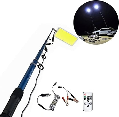 360° Light Multifunction Outdoor LED Fishing Rod Light | 5M Camping Lantern Lamp with IR Remote | 3 Modes | 800W