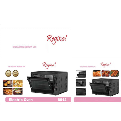 Multi-Function Electric Oven | 12L Mini Air Fryer Chicken Oven | Portable Tabletop Baking Oven with Bakeware & Rack | High-Temperature Mini Cake Oven for Home & Commercial Use (Red)