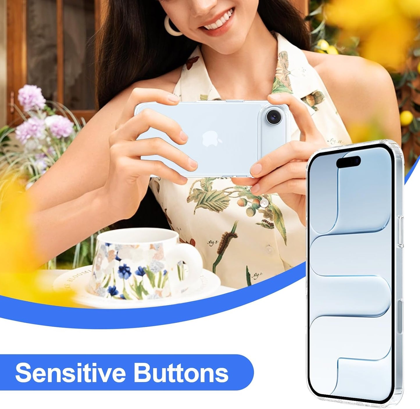 Crystal Clear Case for iPhone 17 Air 6.5" (2025) - Anti-Yellowing Hard Back, Slim Shockproof Bumper, Wireless Charging Compatible