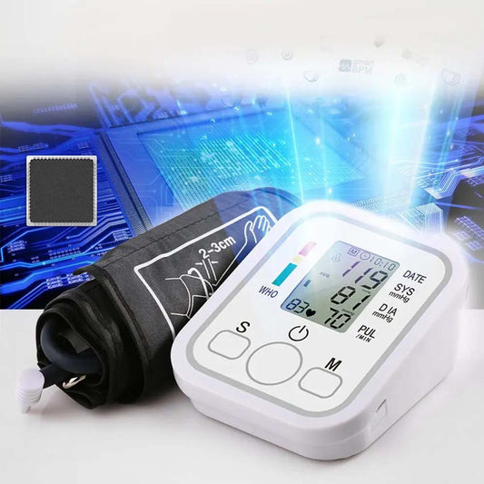 Digital Tensiometer - Automatic Arm Blood Pressure Monitor with Heart Rate Measurement, Professional Medical Equipment