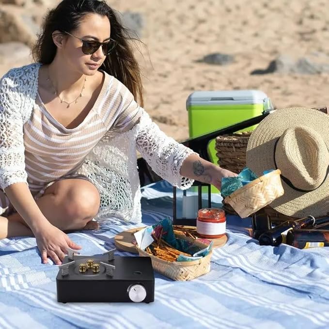 Mini Stove Camping | 3500W Portable Small Stove with Overvoltage Protection and Safety Device | Available in Black and White