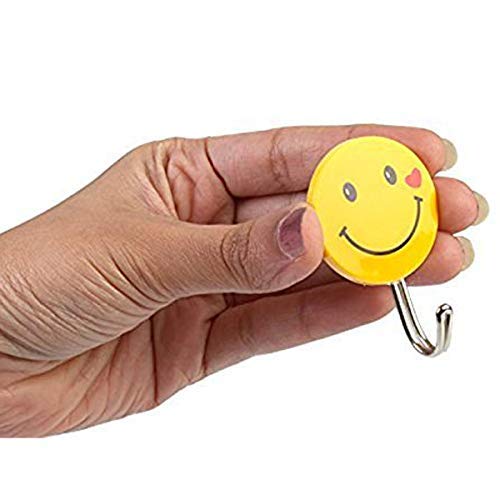 Wall Hanging Hook Set | 9-Piece Emoji Face Hooks with Strong Poster Adhesive