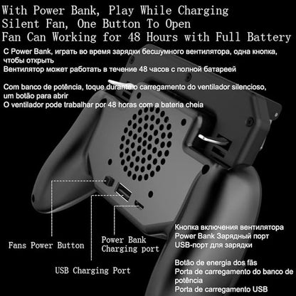 L1 R1 Gaming Controller Joystick for Android & iPhone – PUBG Mobile Gamepad with 2500mAh Battery