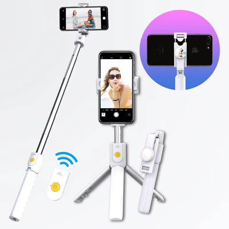 K10 Remote Tripod Mobile Universal Selfie Stick - Multifunctional Bluetooth Selfie Stick & Phone Tripod with Remote Control, Adjustable and Compact, Compatible with iPhone, Android