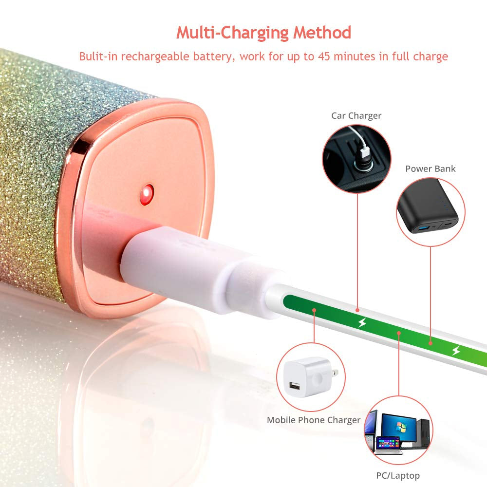 2-in-1 Eyebrow & Facial Hair Remover - USB Rechargeable with Multi-Colors, Cleaning Brush & Precision Trimming