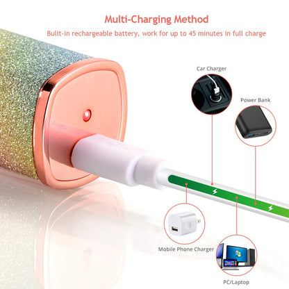 2-in-1 Eyebrow & Facial Hair Remover - USB Rechargeable with Multi-Colors, Cleaning Brush & Precision Trimming