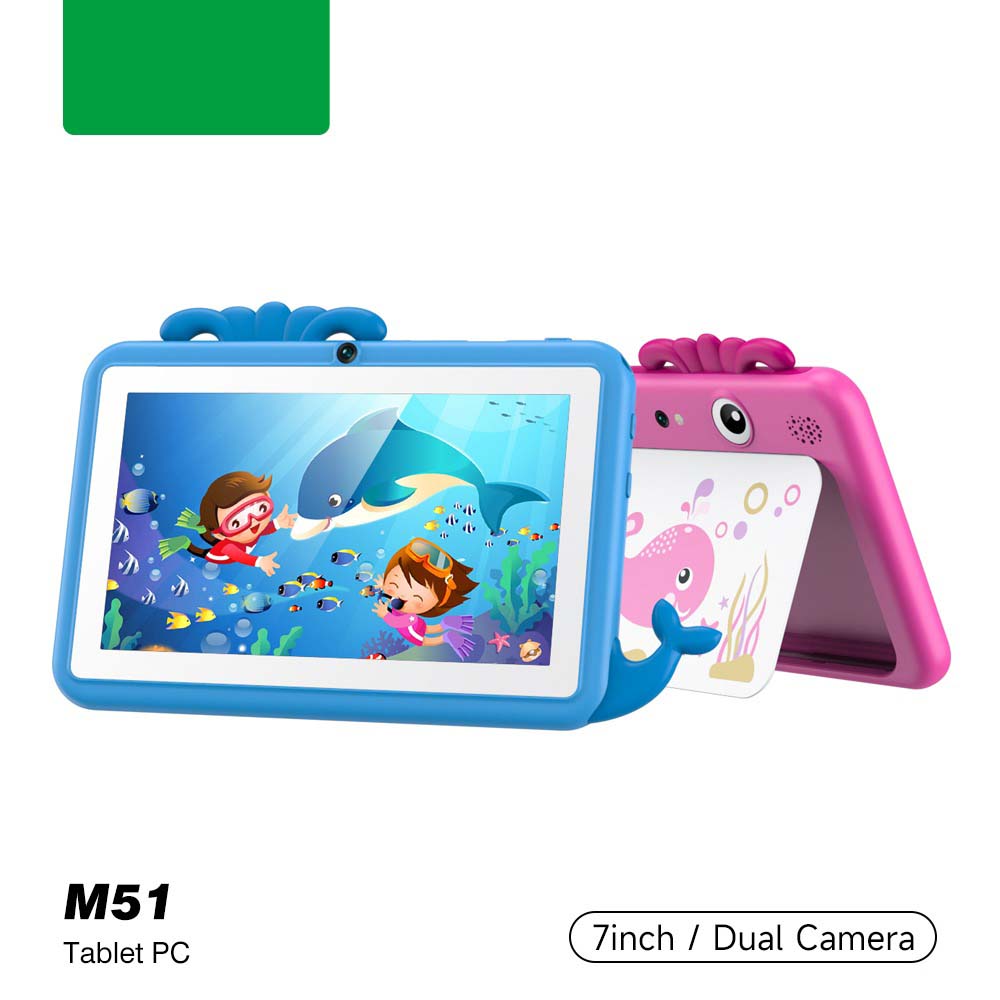 M51TB Kids Tablet - 7" HD, 64GB, 3000mAh, 5G WiFi, Kid-Proof Design, Multi-Color (Android)