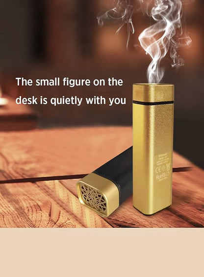 Bakhoor Rechargeable USB Power Electric Bakhoor Burner (Gold) | Portable Oud Incense Burner