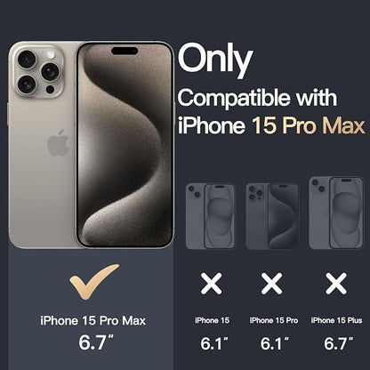 MagSafe Compatible Magnetic Phone Case with Camera Control | Military-Grade Shock Protection for iPhone 15, 15 Plus, 15 Pro, 15 Pro Max – Includes Free Screen Protector