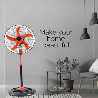 MSFV-1820 18" Luxury Stand Fan - 5-Speed Remote Control, Ultra-Quiet 25dB, Adjustable Height for Home/Office