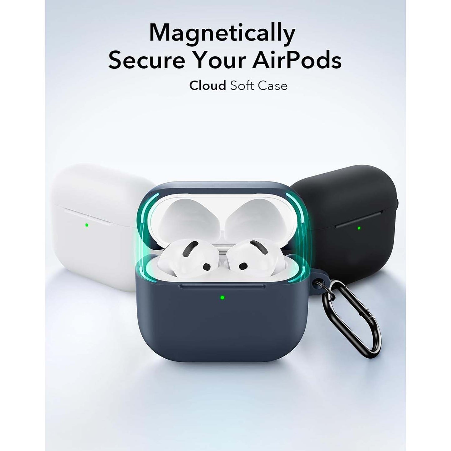 AirPods 4 Case (2024). USB-C compatible cover with magnetic lid lock & full drop protection. Soft multi-color cases.